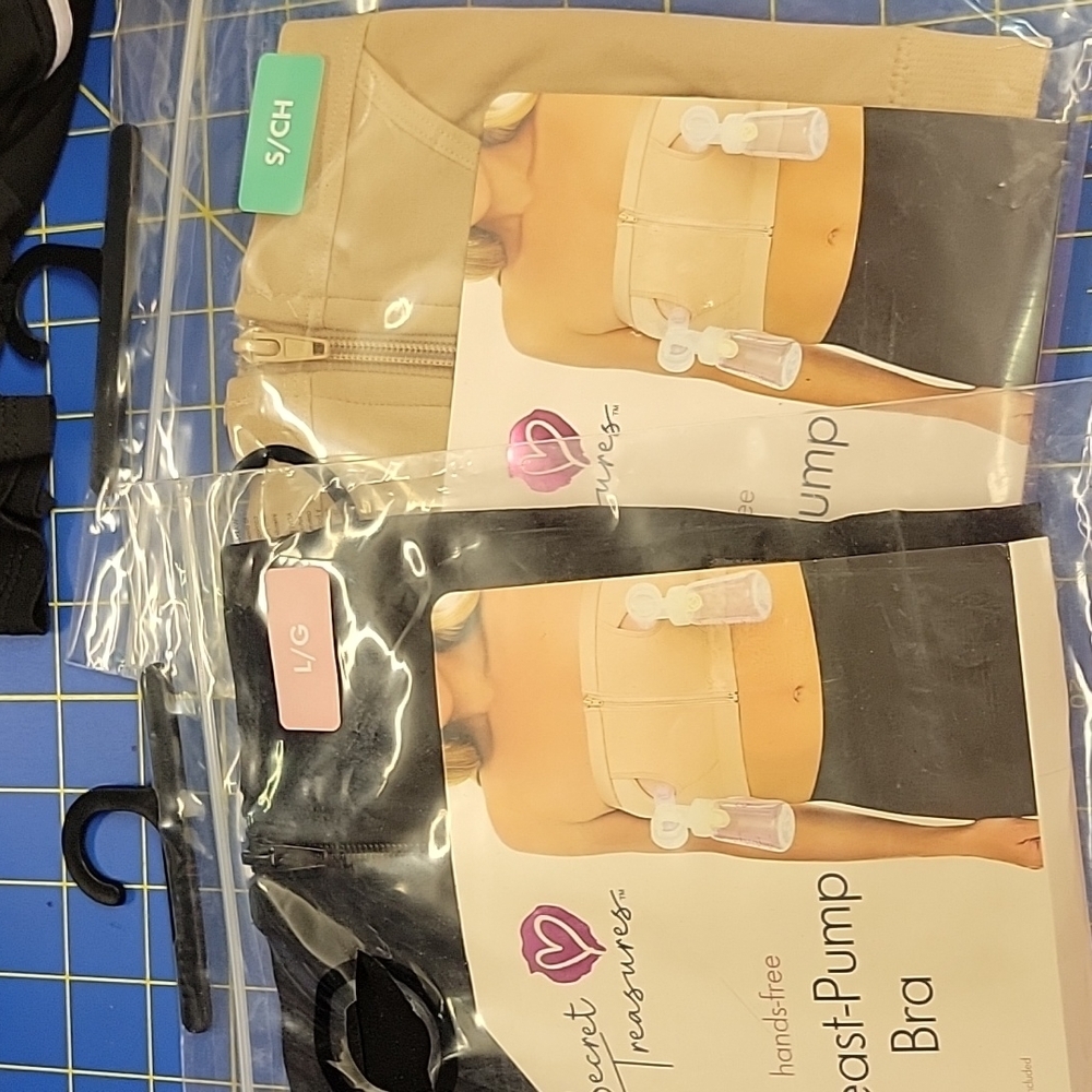 Secret Treasures Hands Free Breast Pumping Bra Maternity Cream Color Small - Picture 5 of 7